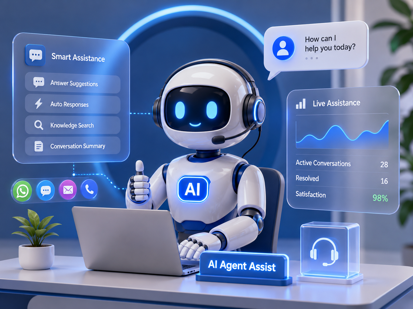 AI Agent Assist guiding a live call