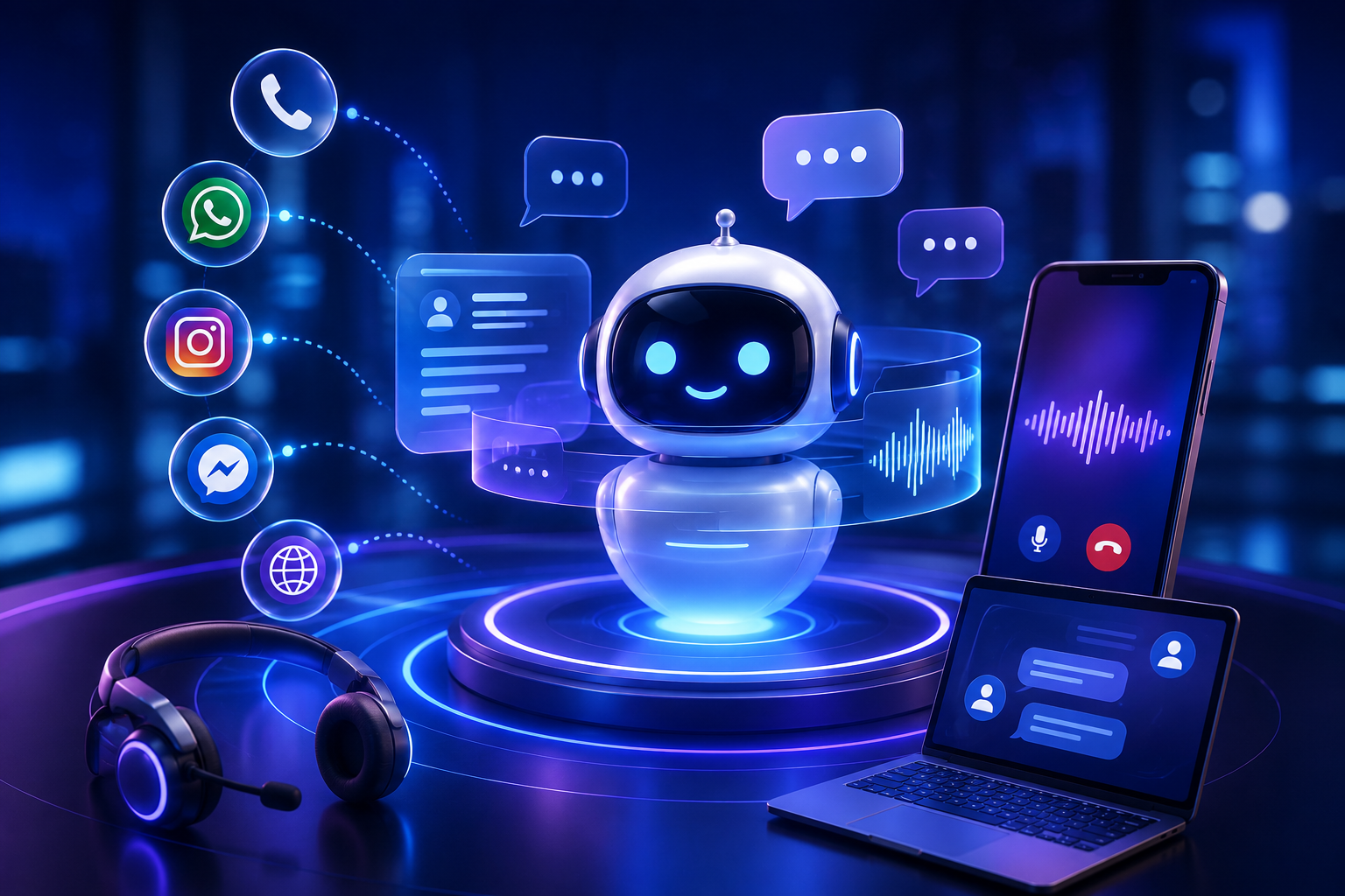 AI Agent handling a live conversation