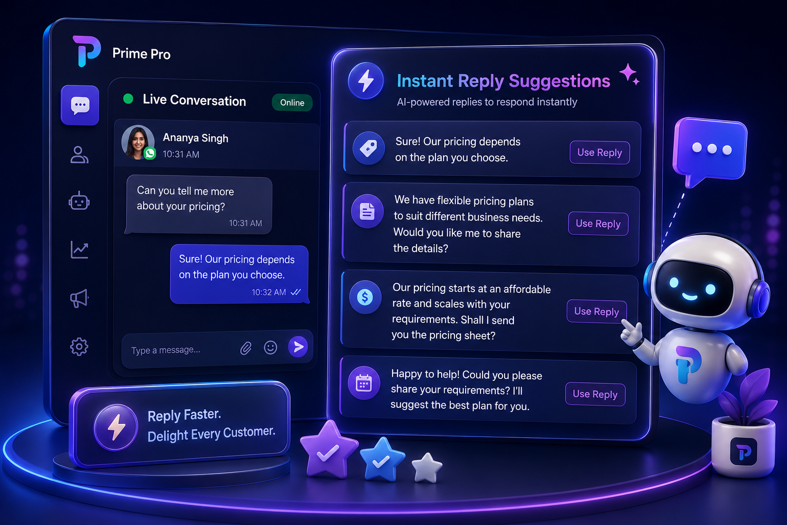Instant reply suggestions