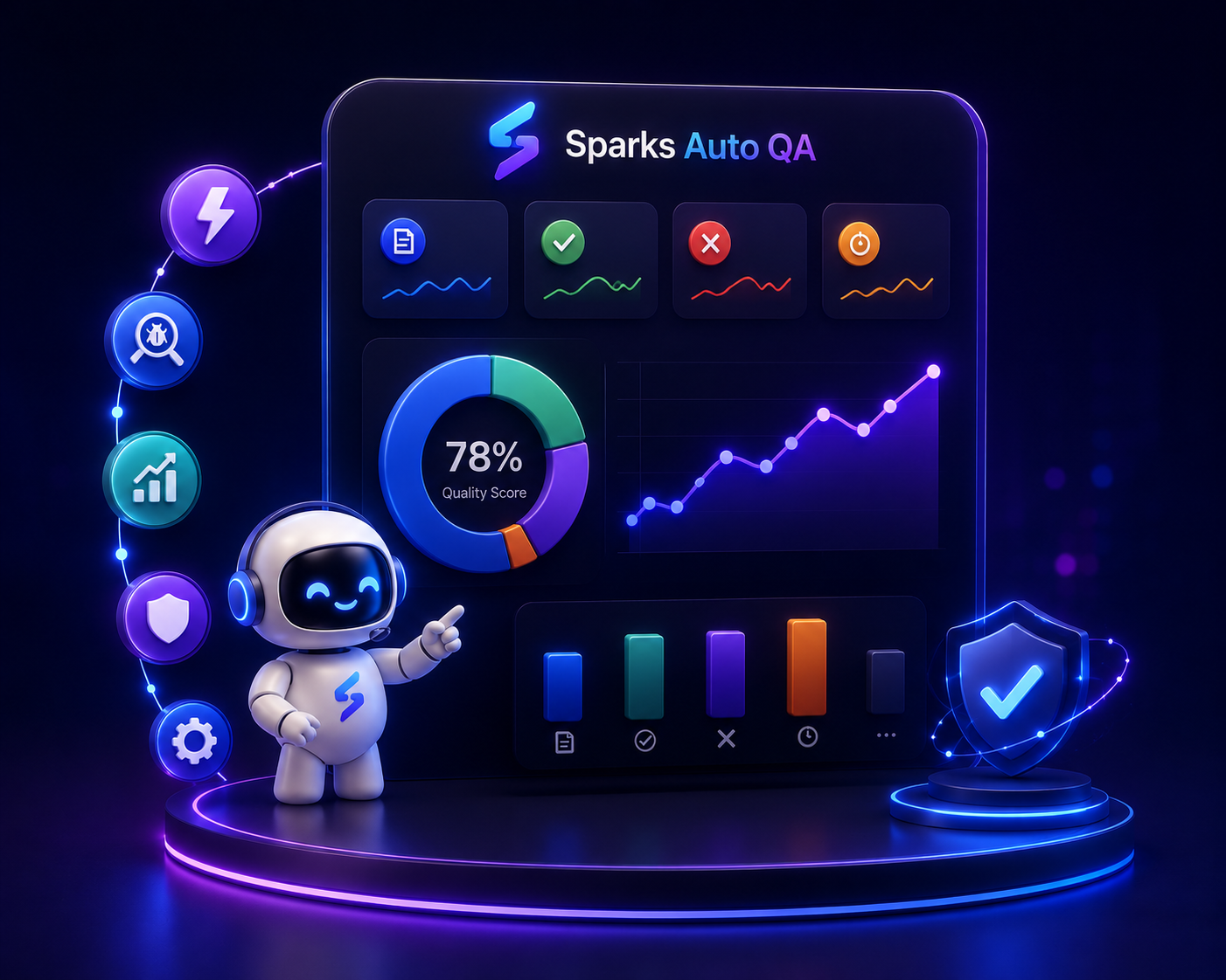Sparks Auto QA scoring a live conversation